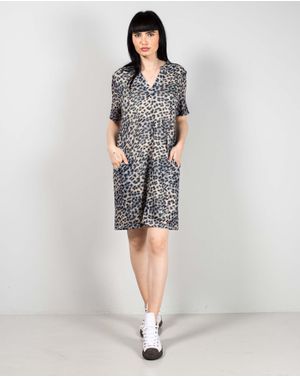 Rochie animal print cu buzunare laterale 24MAB07047