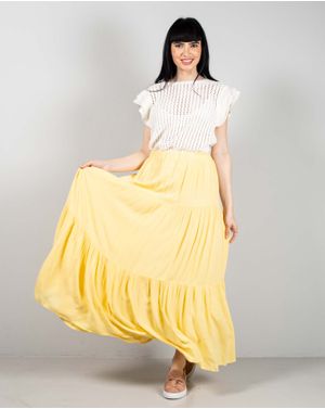Fusta midi cu talie elastica 25TEK05004