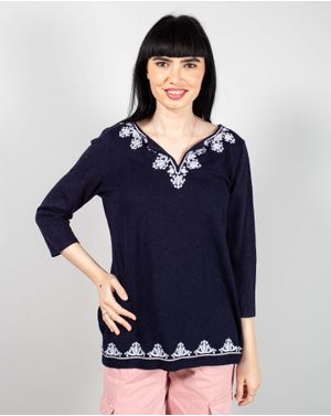 Bluza din bumbac cu model brodat N240443008