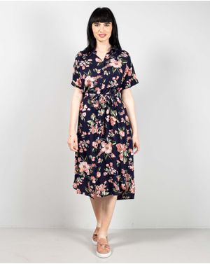Rochie cu nasturi si imprimeu floral 25TEK05124