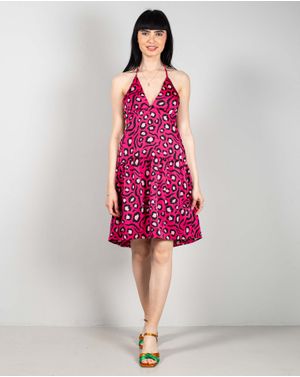 Rochie cu spatele gol si imprimeu animal print 24MAB07054