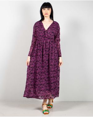 Rochie cu decolteu si model floral 24MAB07079