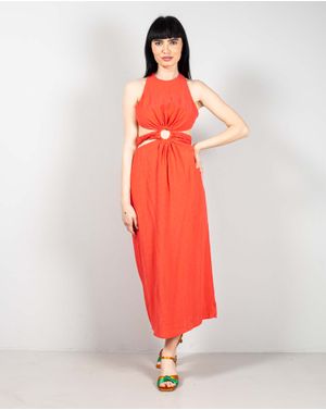 Rochie subtire cu spatele gol si snur in talie 24MAB07099