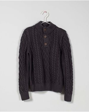 Pulover din bumbac cu nasturi la baza gatului pentru baieti 25MKF01016