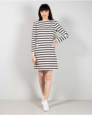 Rochie din bumbac cu buzunare si maneca lunga N240674002