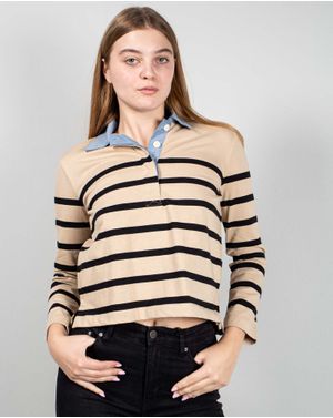 Bluza din bumbac cu dungi N241454009