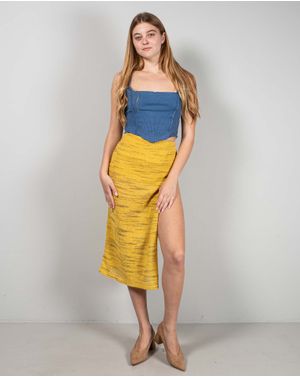 Fusta midi cu fanta laterala 25TEK04053