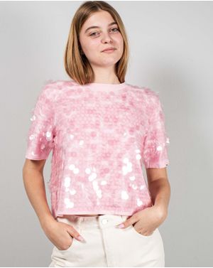 Tricou din bumbac cu paiete N241450002