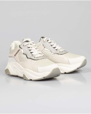 Pantofi casual cu siret si sclipici pentru femei 25HAT01038