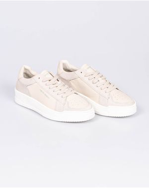 Pantofi casual din piele naturala cu talpa in contrast pentru femei 25JLL02020