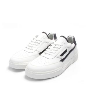 Pantofi casual din piele naturala cu detalii in contrast pentru barbati 25JLL01025