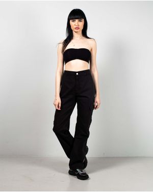 Pantaloni casual din bumbac cu buzunare laterale 25TEK04163