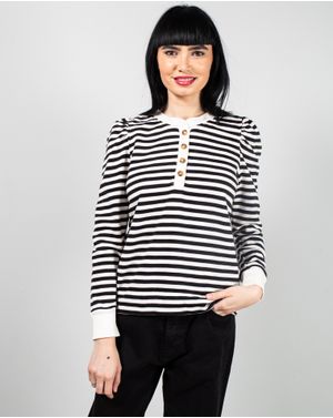 Bluza din bumbac cu dungi N241214001