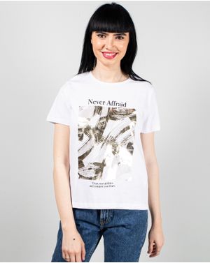 Tricou din bumbac cu imprimeu 25TEK05007