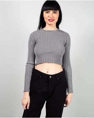 Pulover crop cu spatele gol 25TEK05012