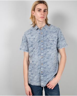 Camasa Funky Buddha cu maneca scurta si imprimeu 25ALX03023