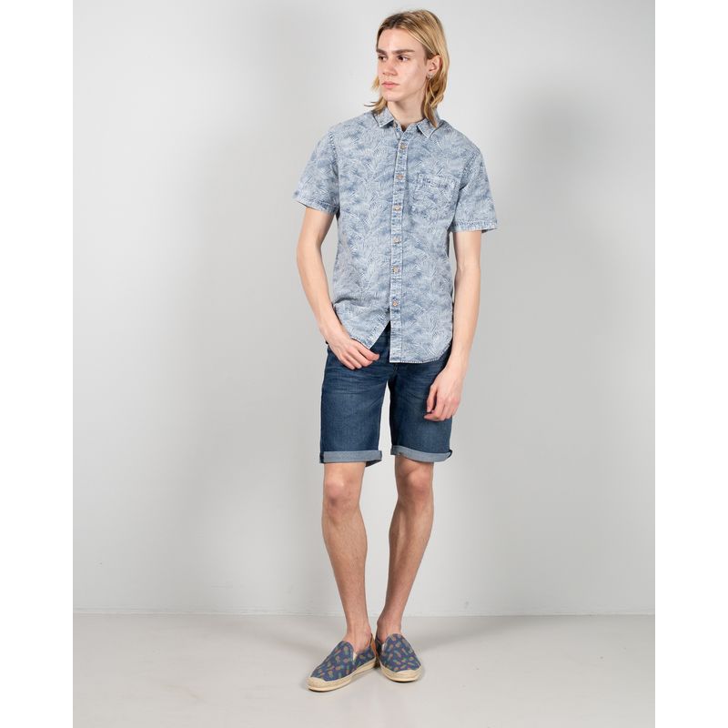 Camasa-Funky-Buddha-cu-maneca-scurta-si-imprimeu-25ALX03023