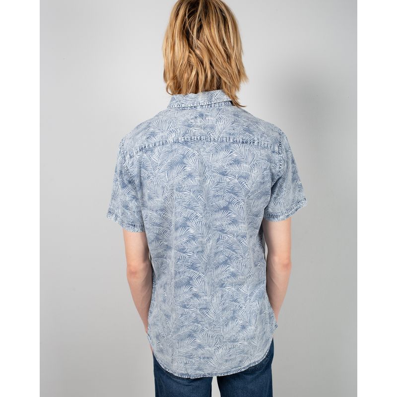 Camasa-Funky-Buddha-cu-maneca-scurta-si-imprimeu-25ALX03023