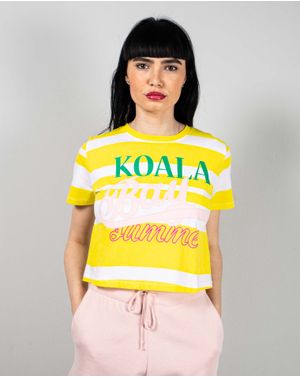 Tricou crop Koala Bay din bumbac 25TFT02128