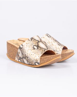 Sandale Koala Bay cu talpa inalta si animal print 25TFT01114