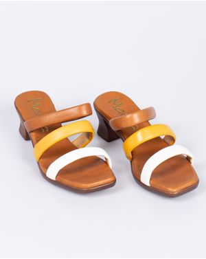 Sandale Marila din piele naturala cu toc 25HAT01087
