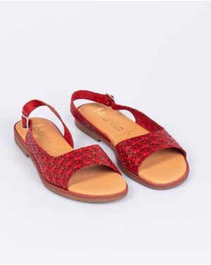 Sandale Marila din piele naturala cu model floral pentru femei 25HAT01068