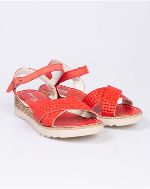 Sandale din piele naturala cu talpa comoda si catarama 25HAT06053