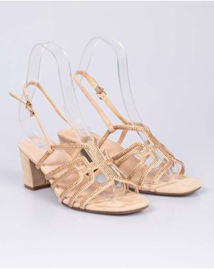 Sandale Adams cu toc bloc si pietre aplicate 25HAT08080
