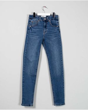 Jeans skinny cu buzunare si fermoar metalic 25TEK04067