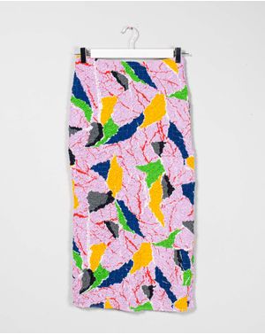 Fusta midi cu banda elastica in talie N241609001