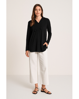 Bluza din bumbac cu gluga si maneci ajustabile N241652015