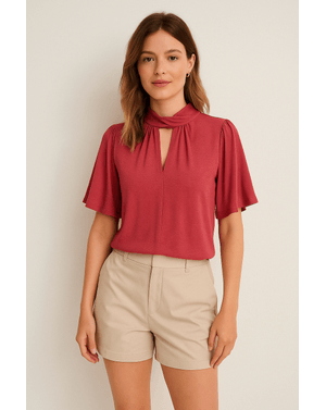 Bluza din bumbac tricotat fin N241652017