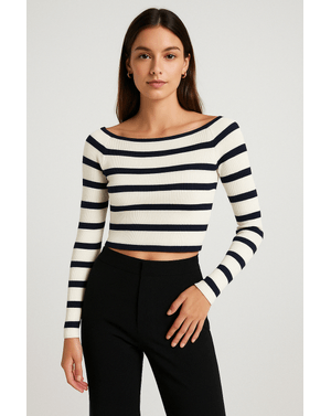 Bluza tricotata cu spatele gol 25TEK01071