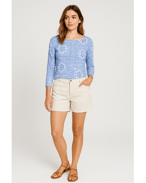 Bluza din bumbac cu imprimeu N241401012