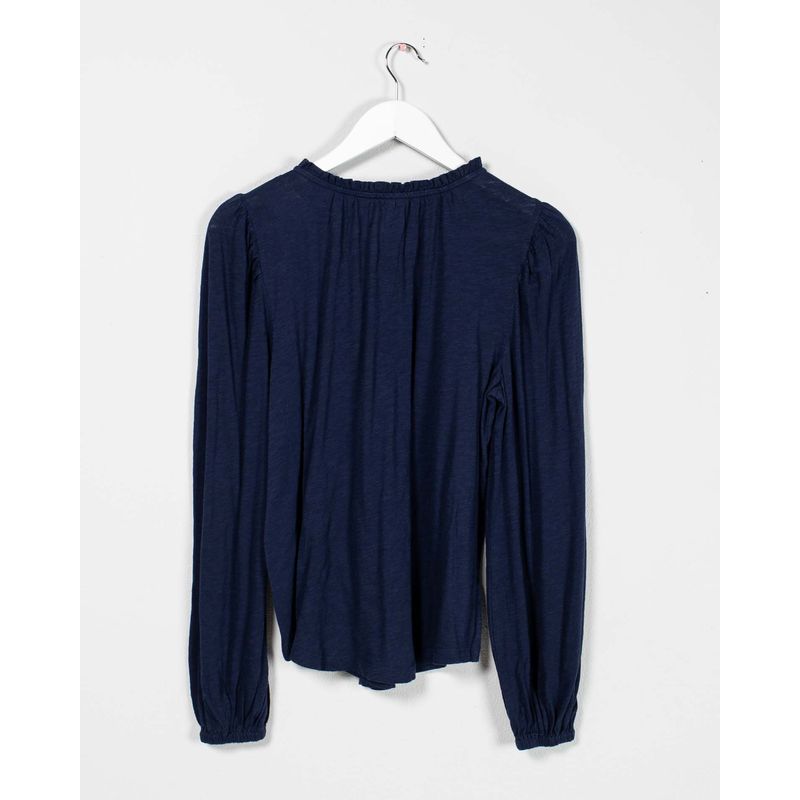 Bluza-uni-din-bumbac-cu-nasturi-la-baza-gatului-N241647001