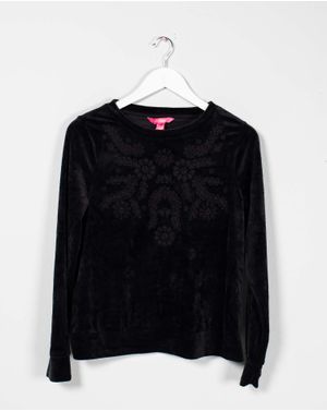 Bluza uni din bumbac cu model brodat N241647002