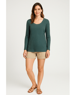 Bluza din bumbac cu buline N241647006