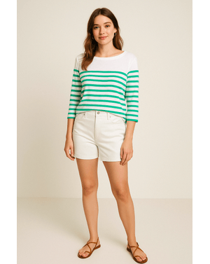 Bluza din bumbac cu dungi N241640001