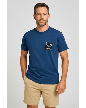 Tricou din bumbac cu maneca scurta si imprimeu N241504014