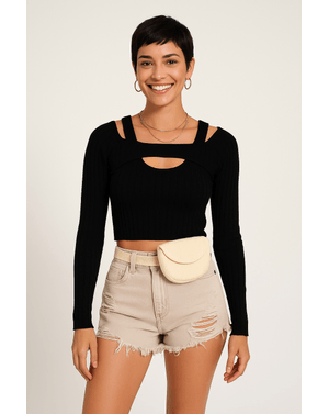 Bluza din tricot cu maneca lunga 25TEK01066