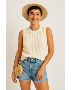 Vesta din bumbac tricotat 25MKF02274