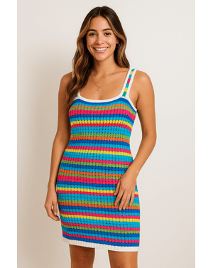 Rochie din bumbac tricotat 25MKF02290