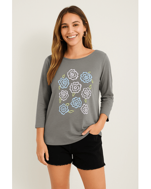 Bluza din bumbac cu maneca lunga N241624004