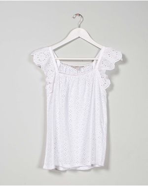 Bluza din bumbac cu broderie englezeasca N241507011