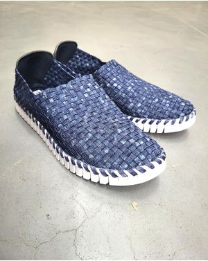 Pantofi slip-on împletiți bleumarin – Koala Bay, material textil 25TFT01047