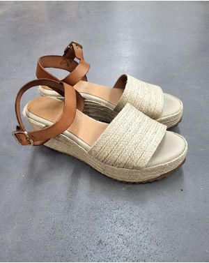 Sandale wedge cu platformă împletită și baretă reglabilă – Koala Bay 25TFT01162