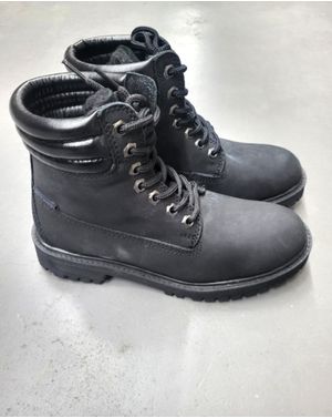 Bocanci negri casual din piele 25YEL42002
