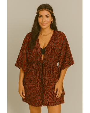 Pareo cu imprimeu animal print N241545001