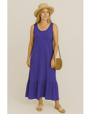 Rochie maxi mov fara maneci – Racoare si lejeritate din 100% bumbac N241447002