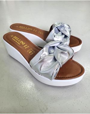 Sandale cu platforma si funda argintie 25VEN01002